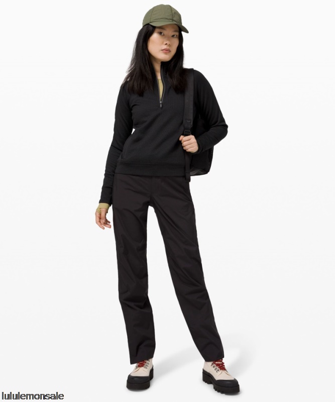 Lululemon Damen DELULU473 | Schwarz Konstruierter Warmer Halbreißverschluss